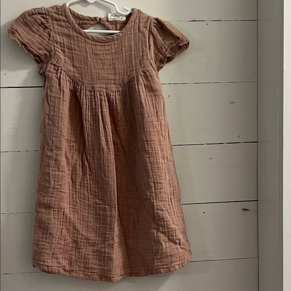 Charming Pink Kids Casual Dress